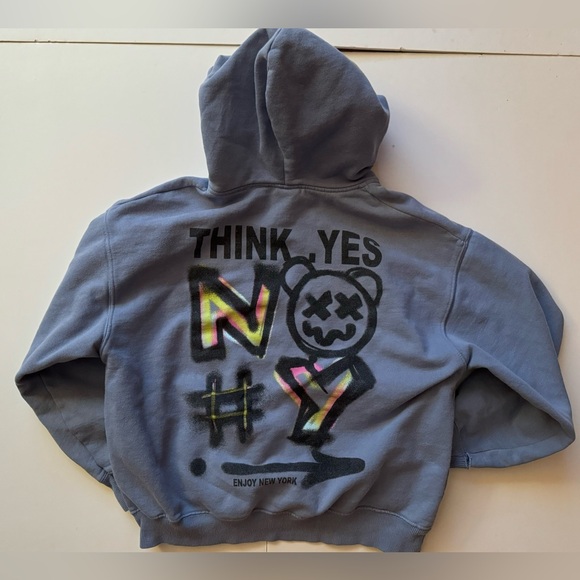 Zara Graffiti Bear Sweatshirt in Size 13-14 In GUC - Picture 2 of 8